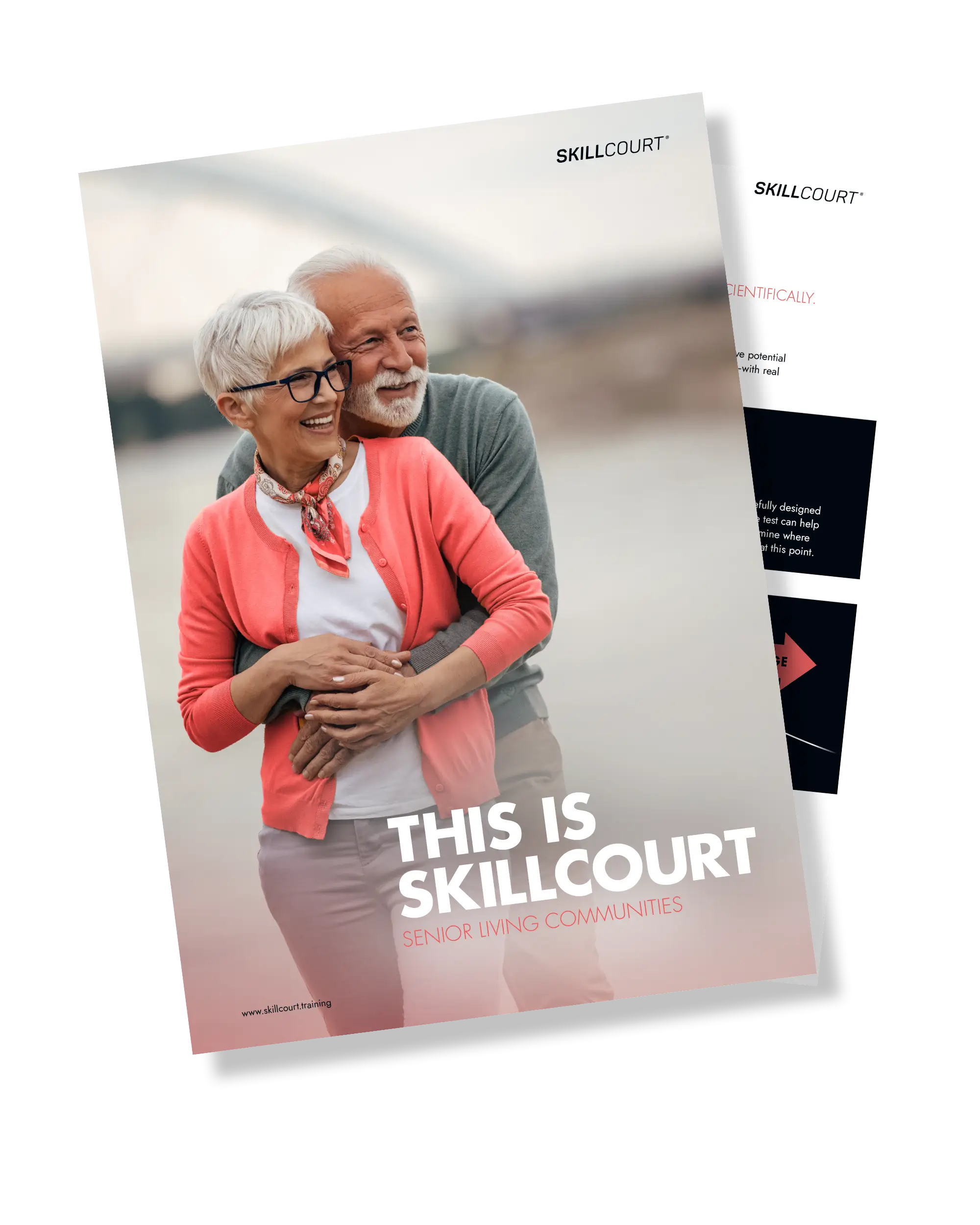 SKILLCOURT brochure for senior living communities promoting longevity and active aging